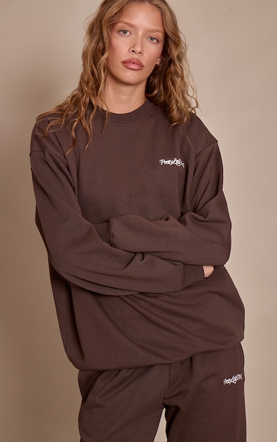 PLT Sweat en coton 440 gr/m² tissé épais chocolat
