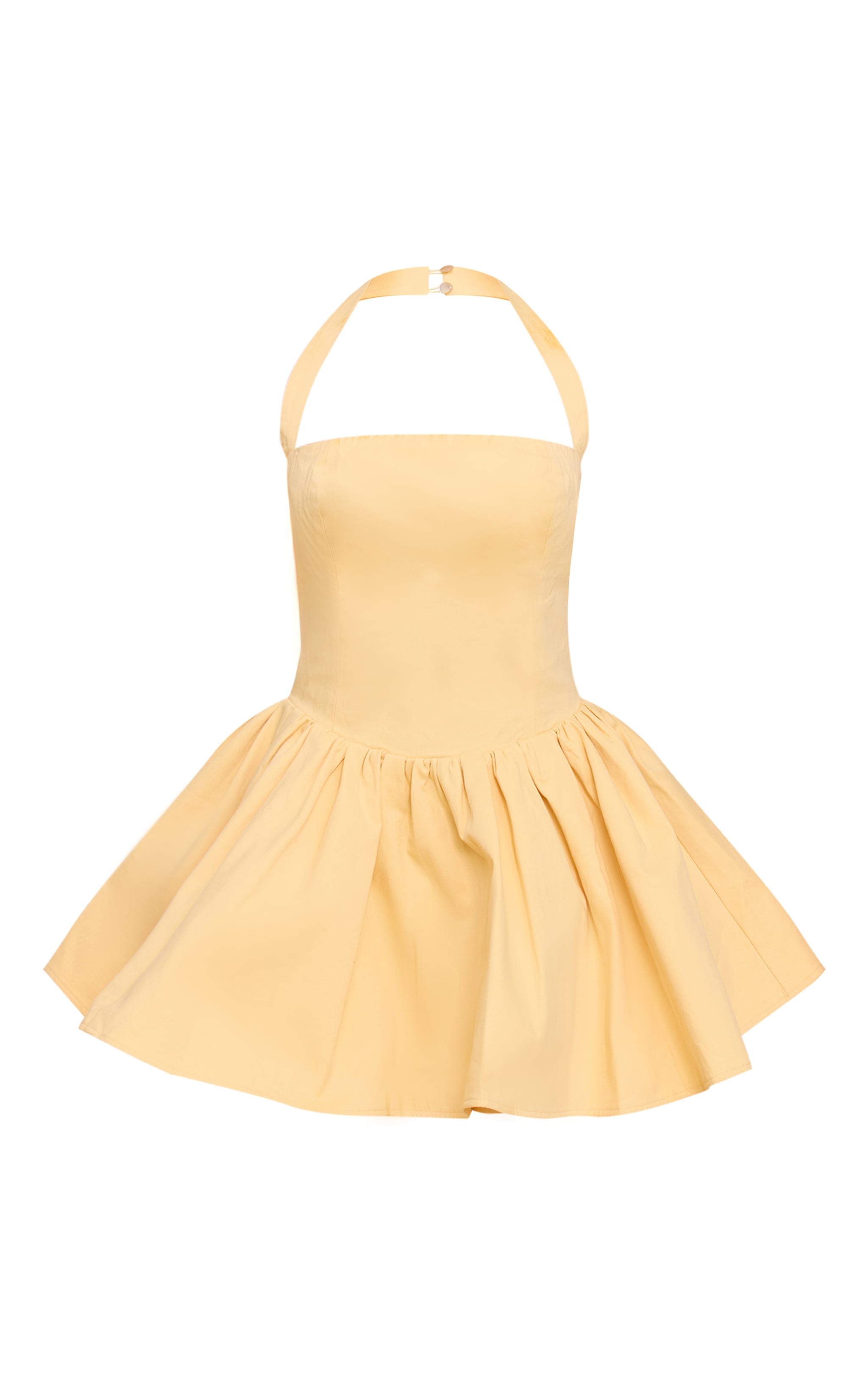 SHAPE BUTTER CREAM Woven Bandeau Ruched Skater MINI Dress image 5
