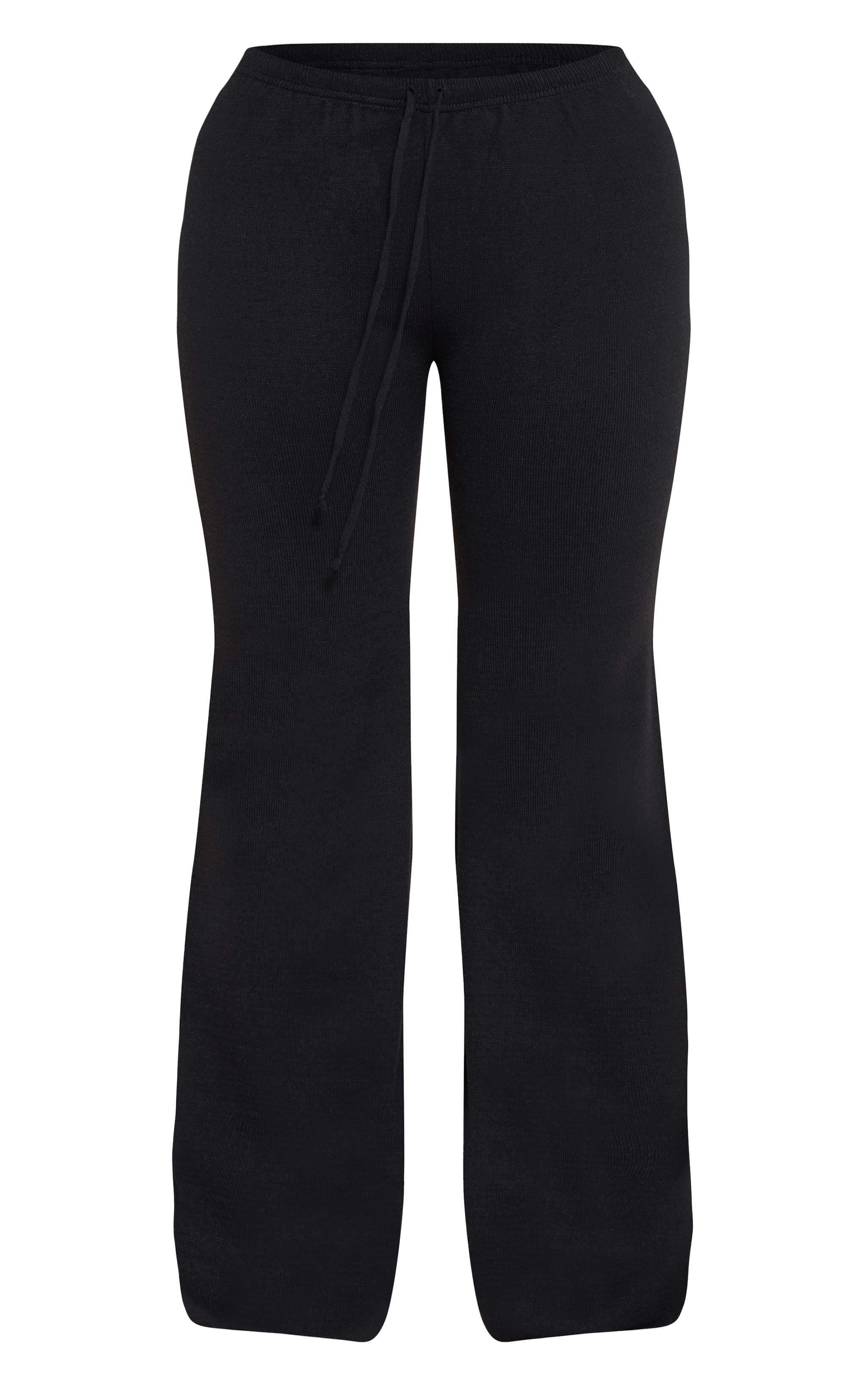 Shape BLACK Knitted Tie Waist Pants image 5