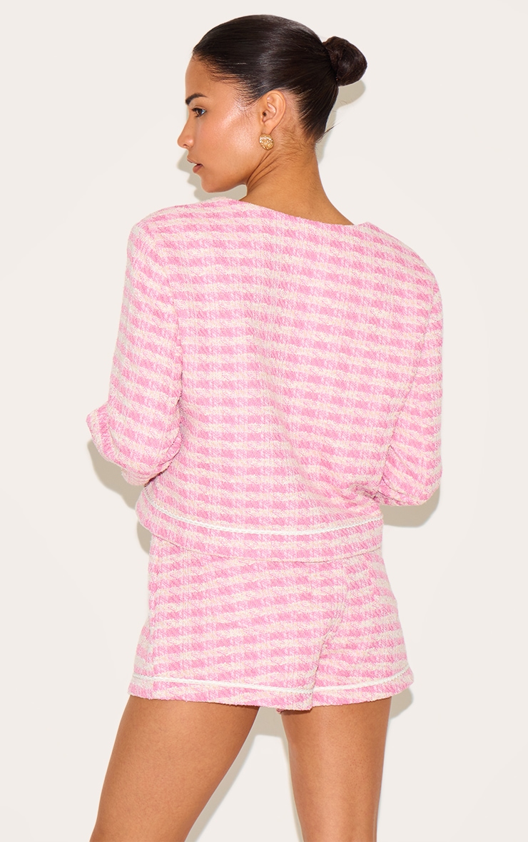 Petite Pink Tweed Tailord Fitted Jacket image 2