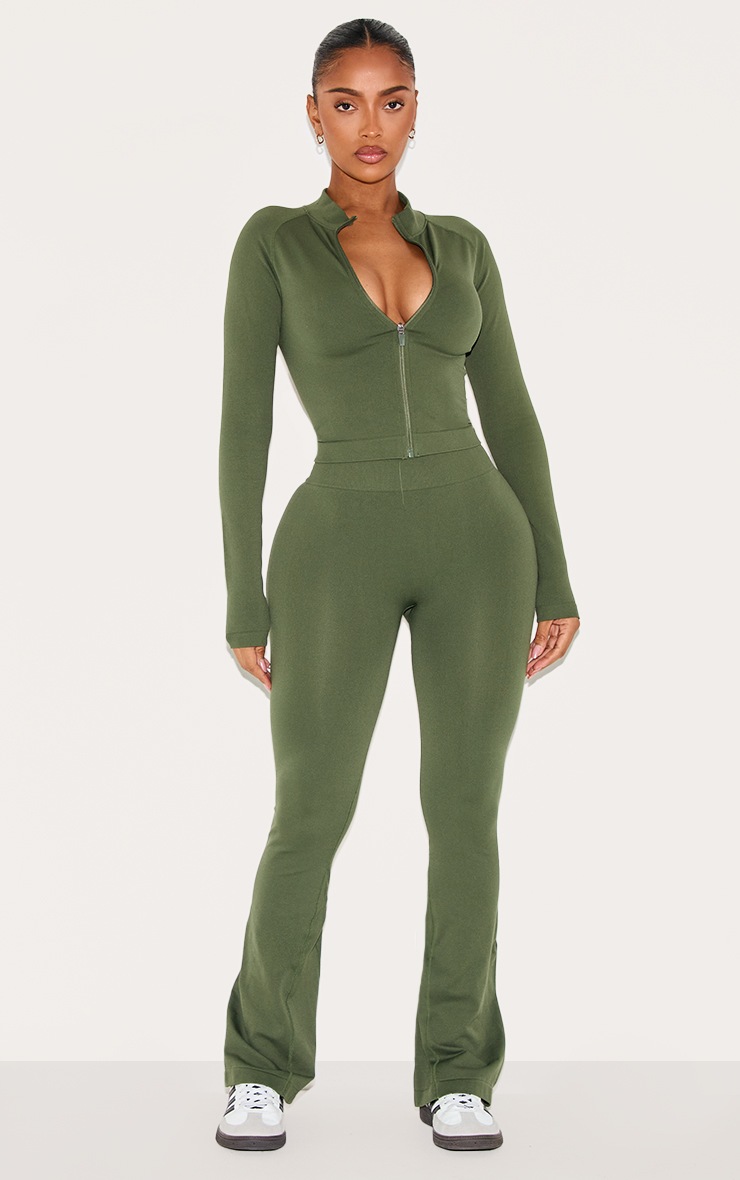 Shape Forest Green Seamless Active Zip Jacket | Shape ...