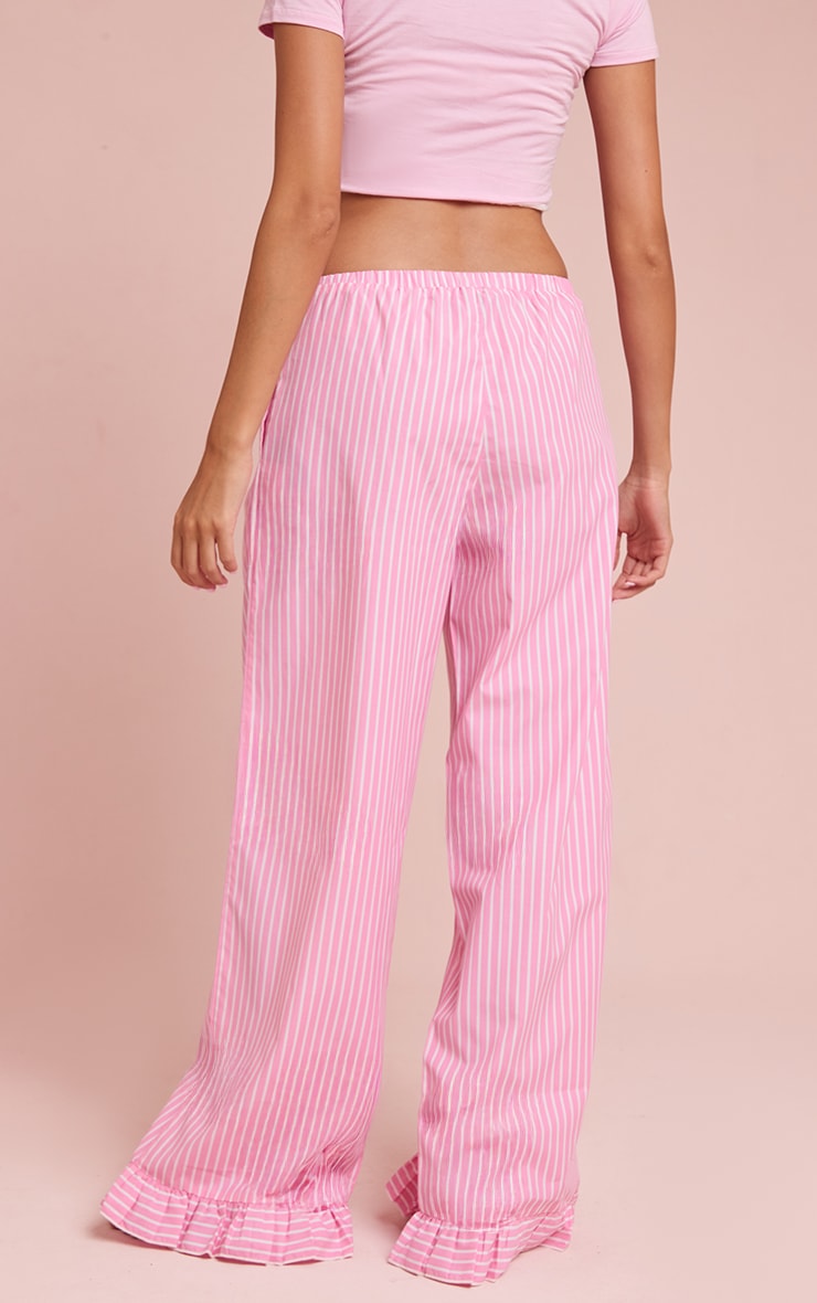 Pink Pinstripe Pants with Contrast Ties  image 3