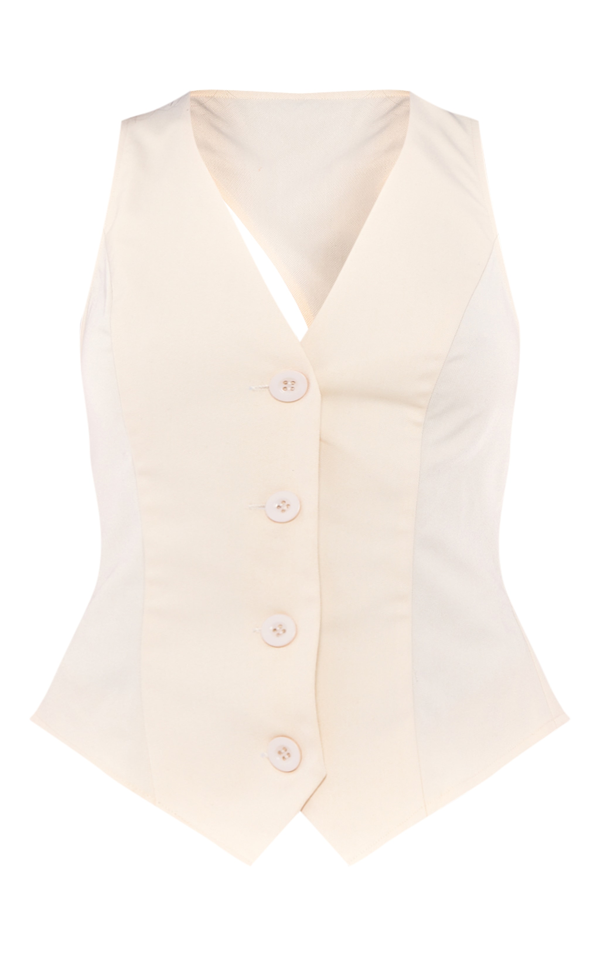 Cream Side Tie Vest image 5