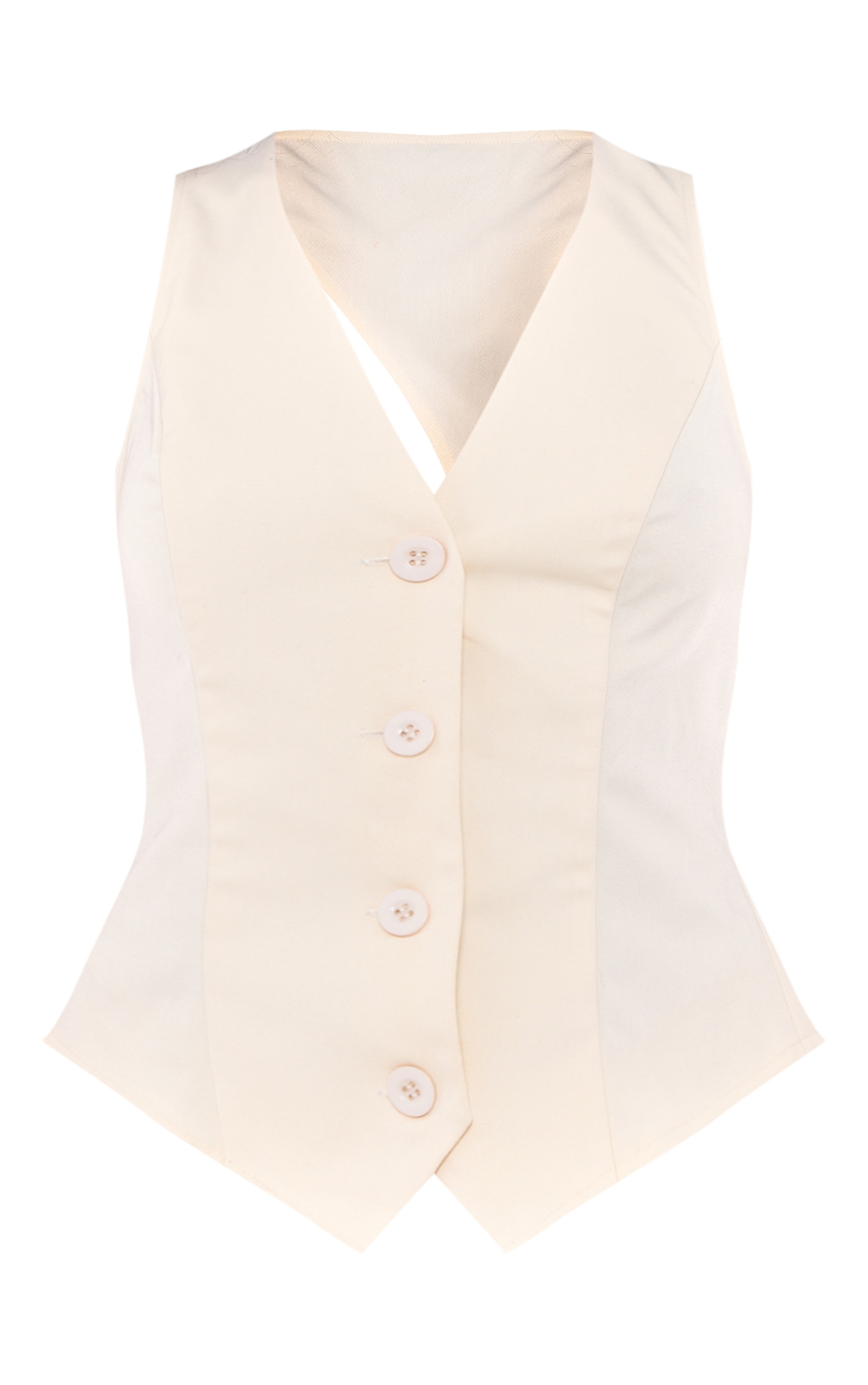 Cream Side Tie Vest image 5