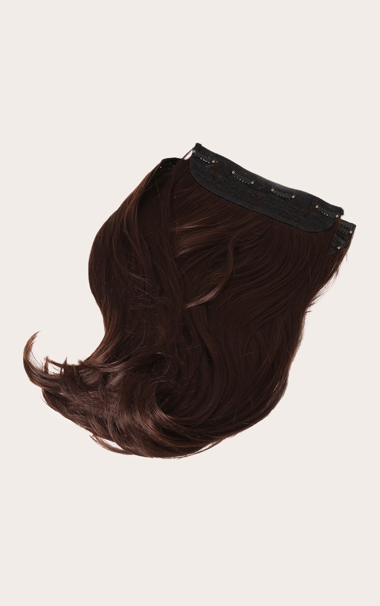 Lullabellz Super Thick 16" 5 Piece Blow Dry Wavy Clip In Hair Extensions Chocolate Brown image 5