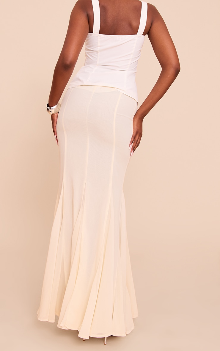 Lemon Chiffon Godet Hem Maxi Skirt image 3
