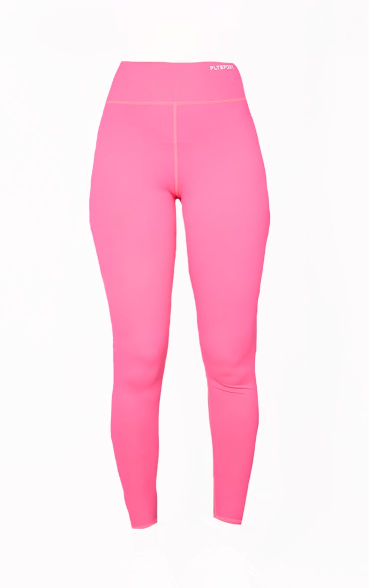 PRETTYLITTLETHING Hot Pink Sculpt Luxe Gym Leggings image 5