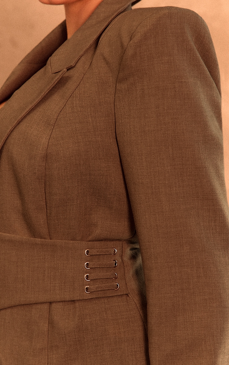 PLT Label Plus Dark Sage Tailored Cinched Waist Blazer image 4