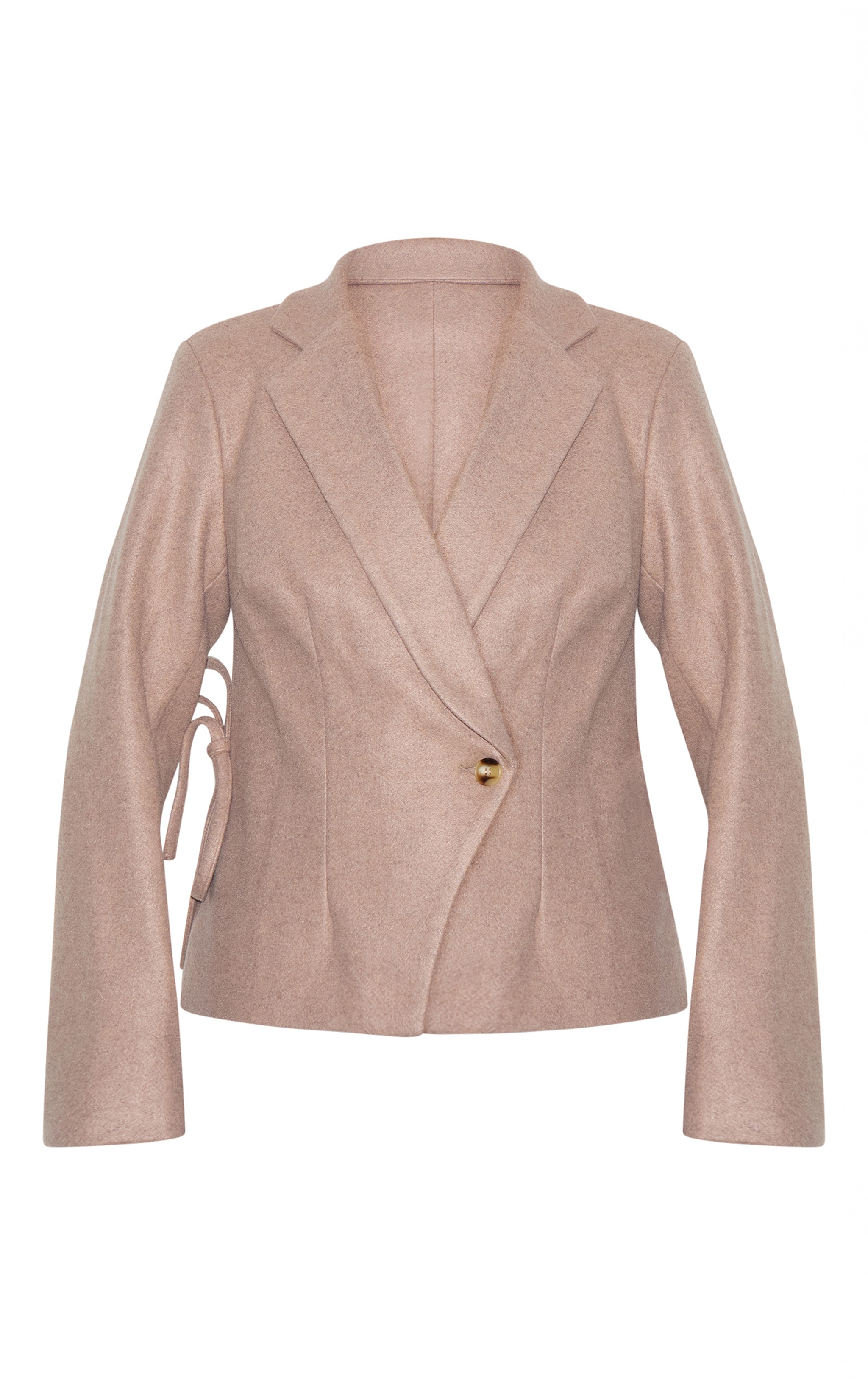 Plus Blazer cintré en effet laine gris champignon image 5