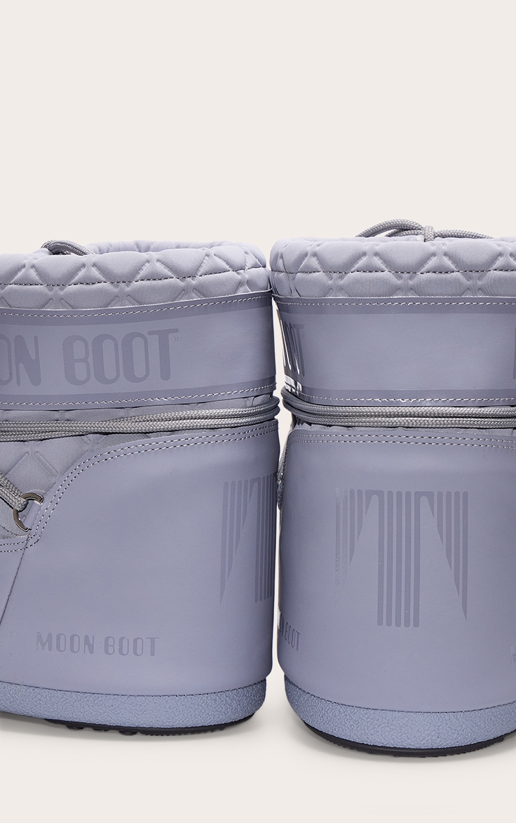 MOON BOOT Bottes basses matelassées grises Icon Low image 4