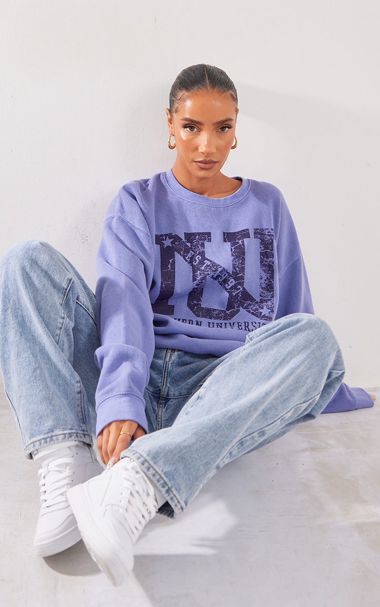 Midnight Blue Northern University Washed Sweatshirt image 3