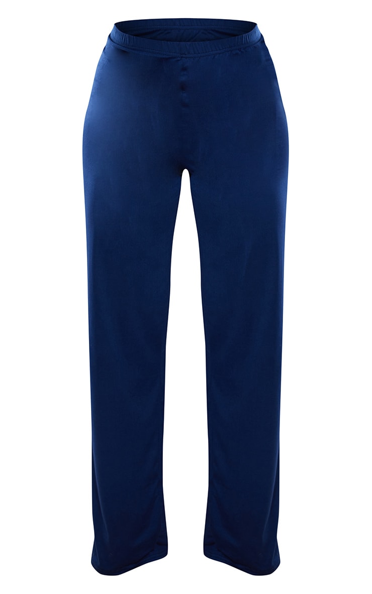 Navy Soft Jersey Wide Leg Pyjama Trousers Lingerie Nightwear