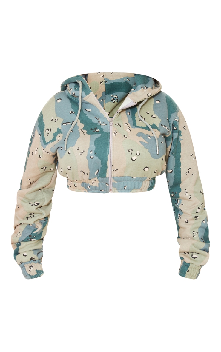 Cropped camo hoodie cheap