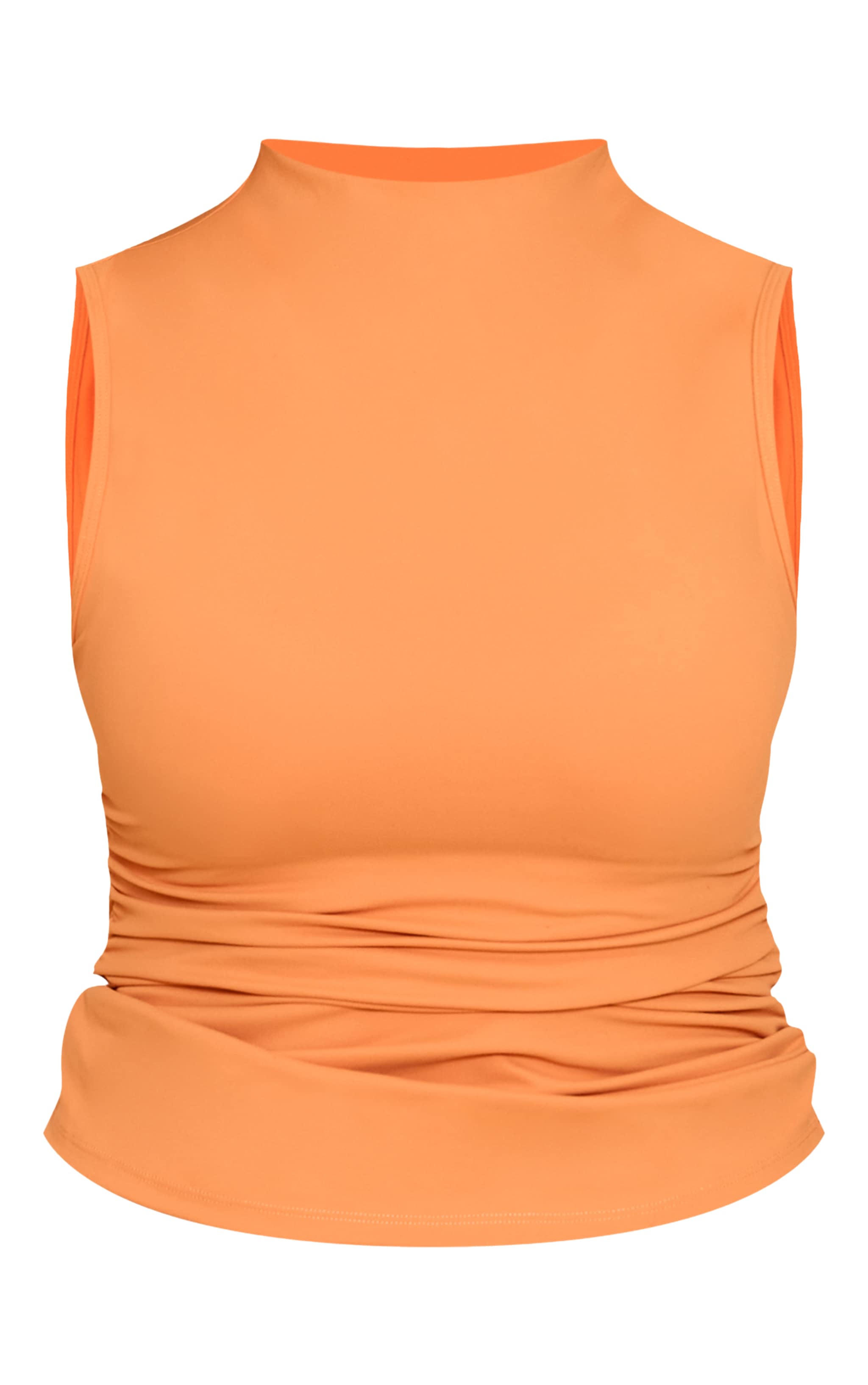 Shape Apricot Built In Bra Sculpt Boat Neck Ruched Side Top image 5