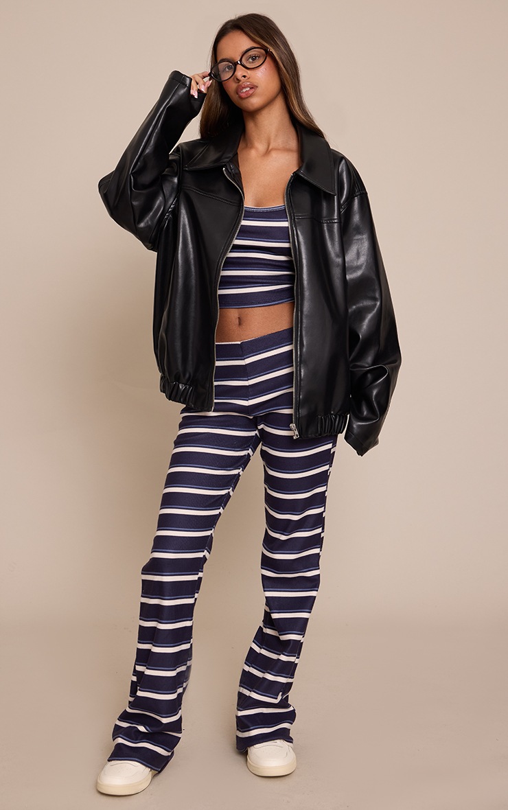 Petite Navy Stripe Strappy Tank Top  image 3