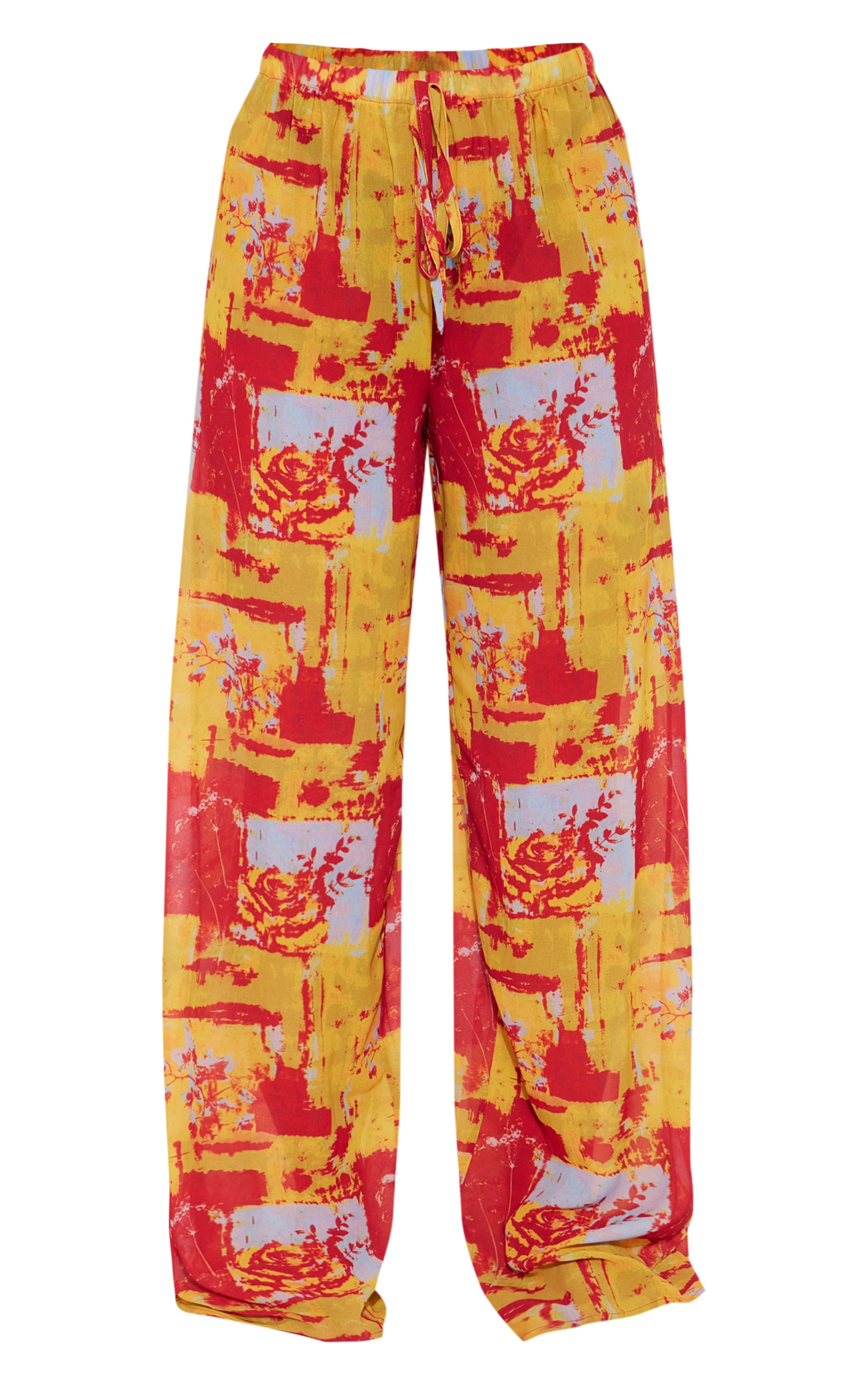 Multi Abstract Print Beach Pants image 5