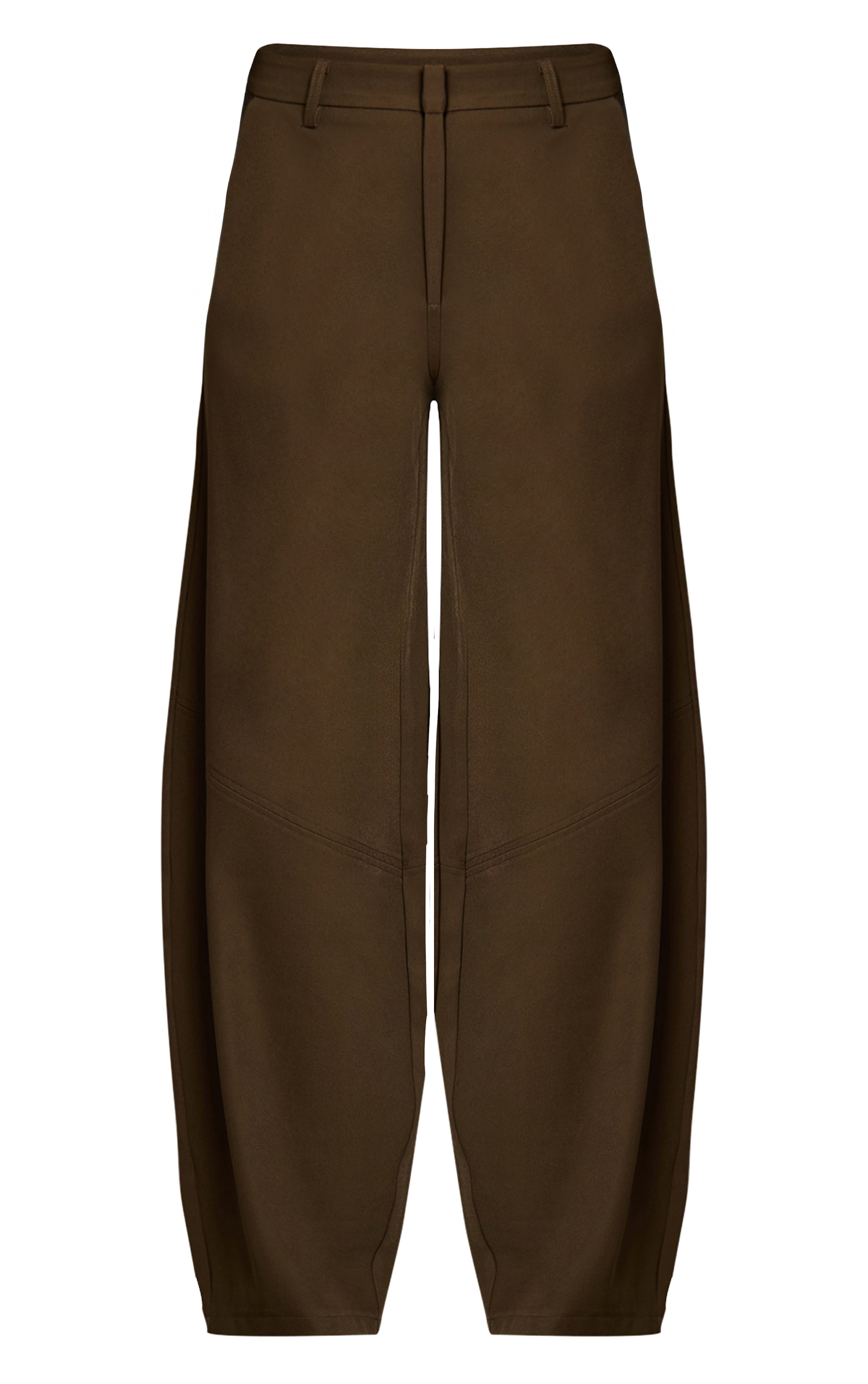 Dark Khaki Seam Detail Woven Balloon Pants image 5