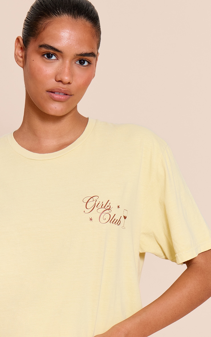 Lemon Wine Night Graphic Oversized T-shirt image 4