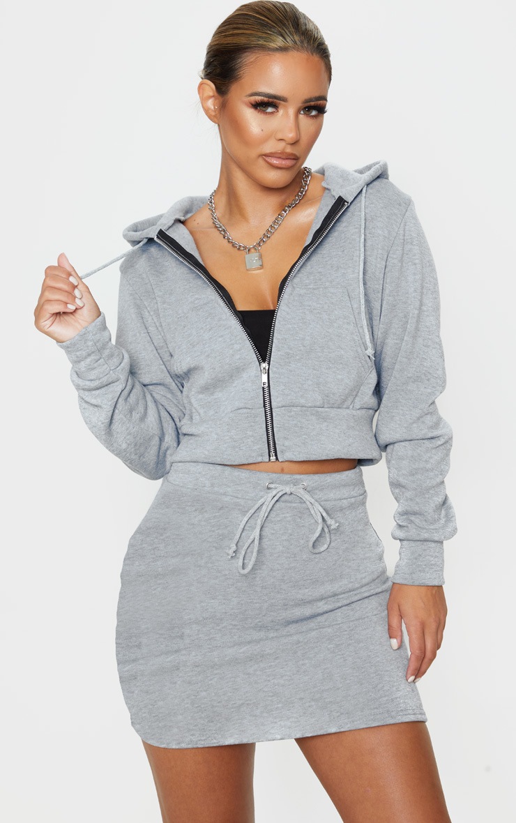 Petite - Jupe en sweat grise