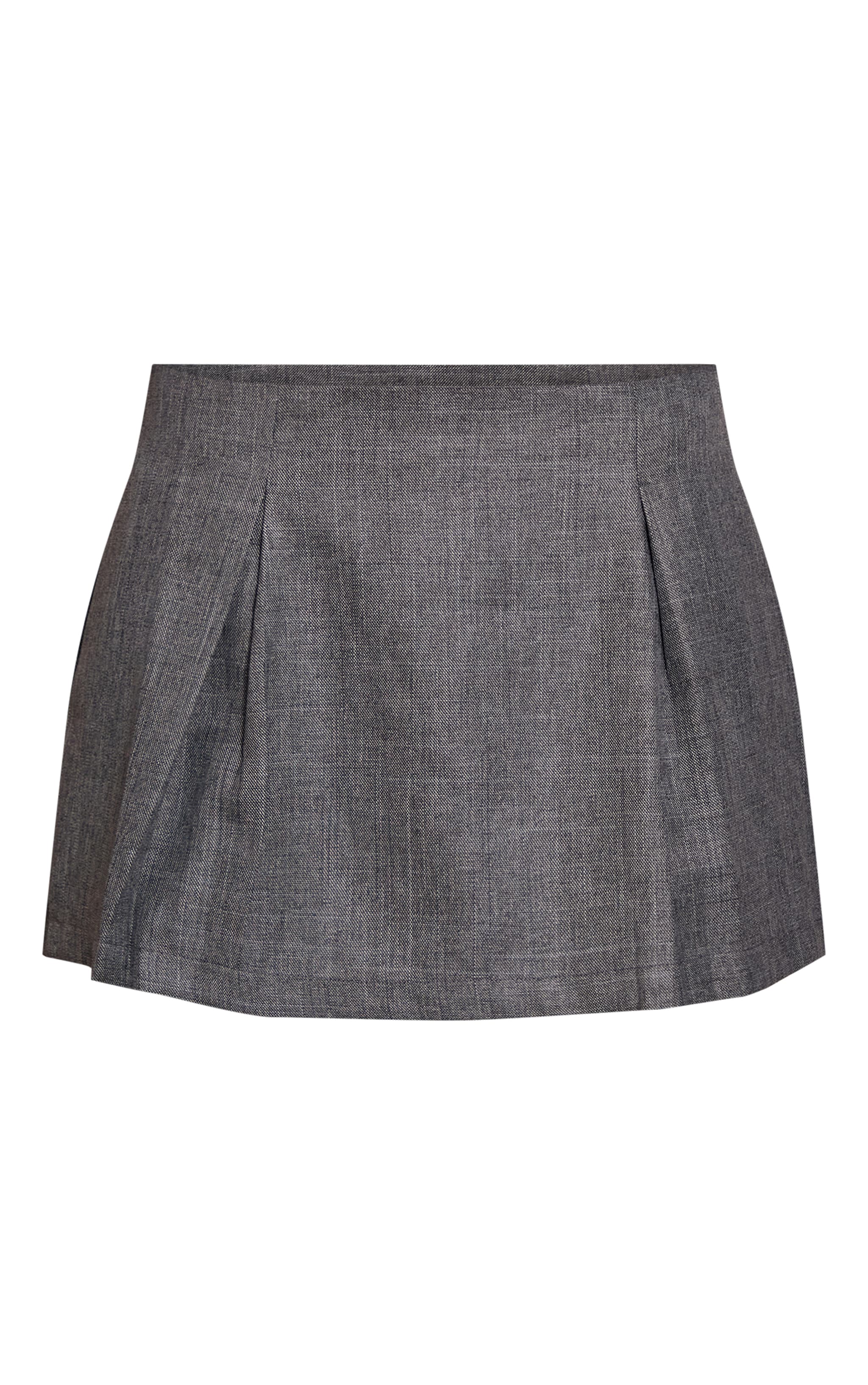 Grey Tailored Mini Skirt image 6