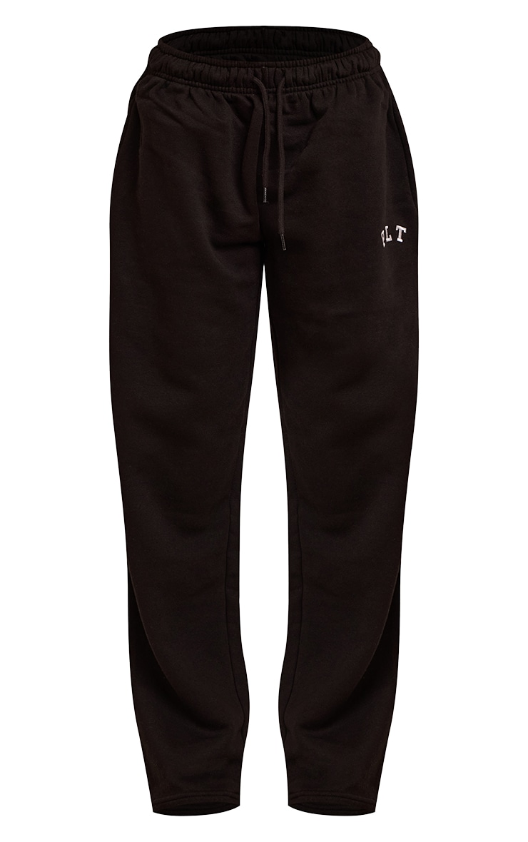 PRETTYLITTLETHING Jogging large noir profond à logo "PLT" image 5