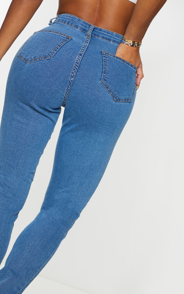 Shape Mid Blue Wash Disco Skinny Jeans image 4