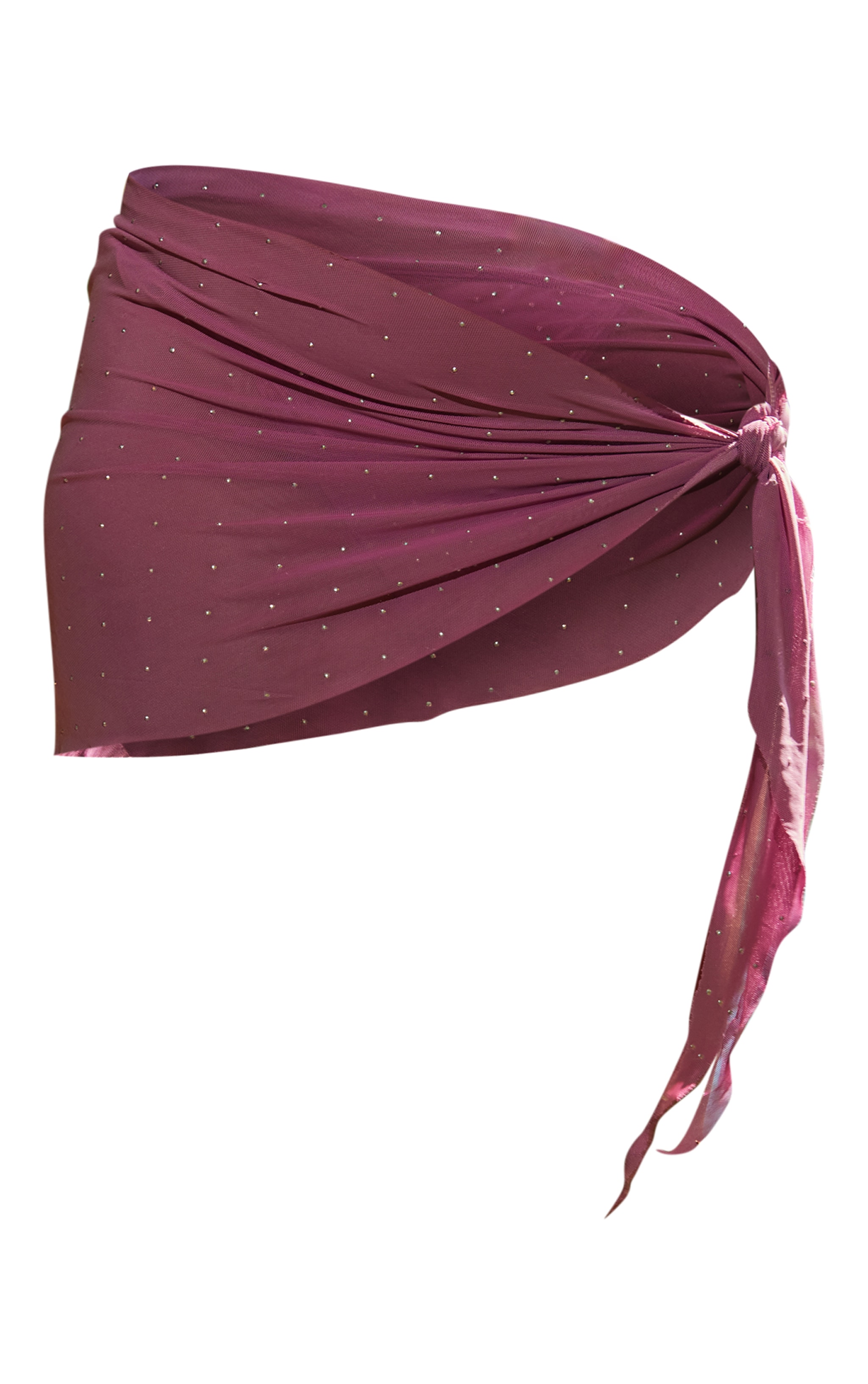 Sarong en mesh violet strassé à nouer sur le côté image 6