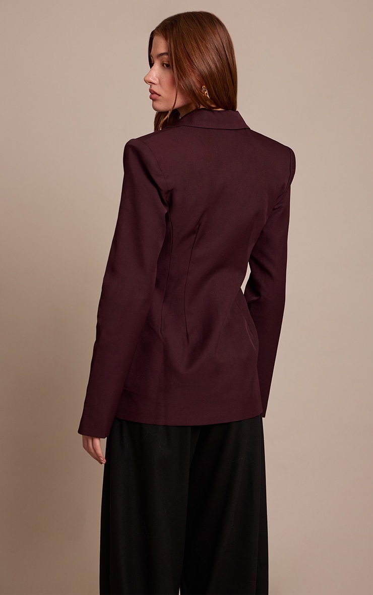 Plum Cinch Hip Blazer image 2