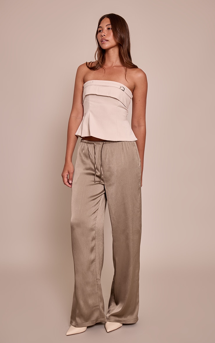 Stone Woven Fold Over Buckle Detail Bandeau image 3