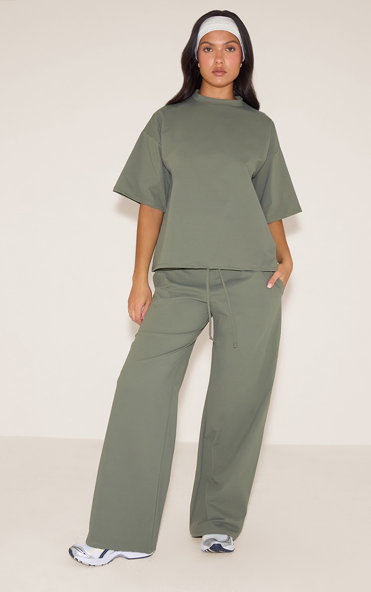 Khaki Interlock Straight Leg Pants image 1