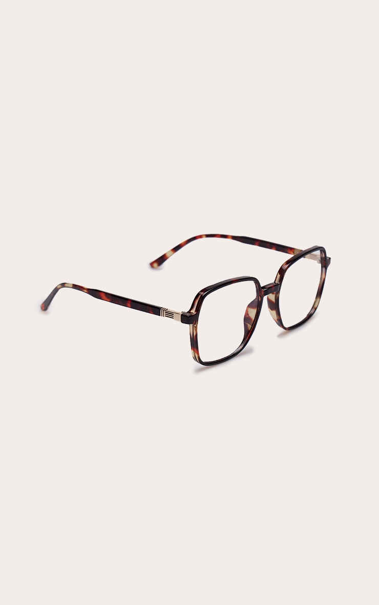 Tortoiseshell Oversized Square Blue Light Readers image 3
