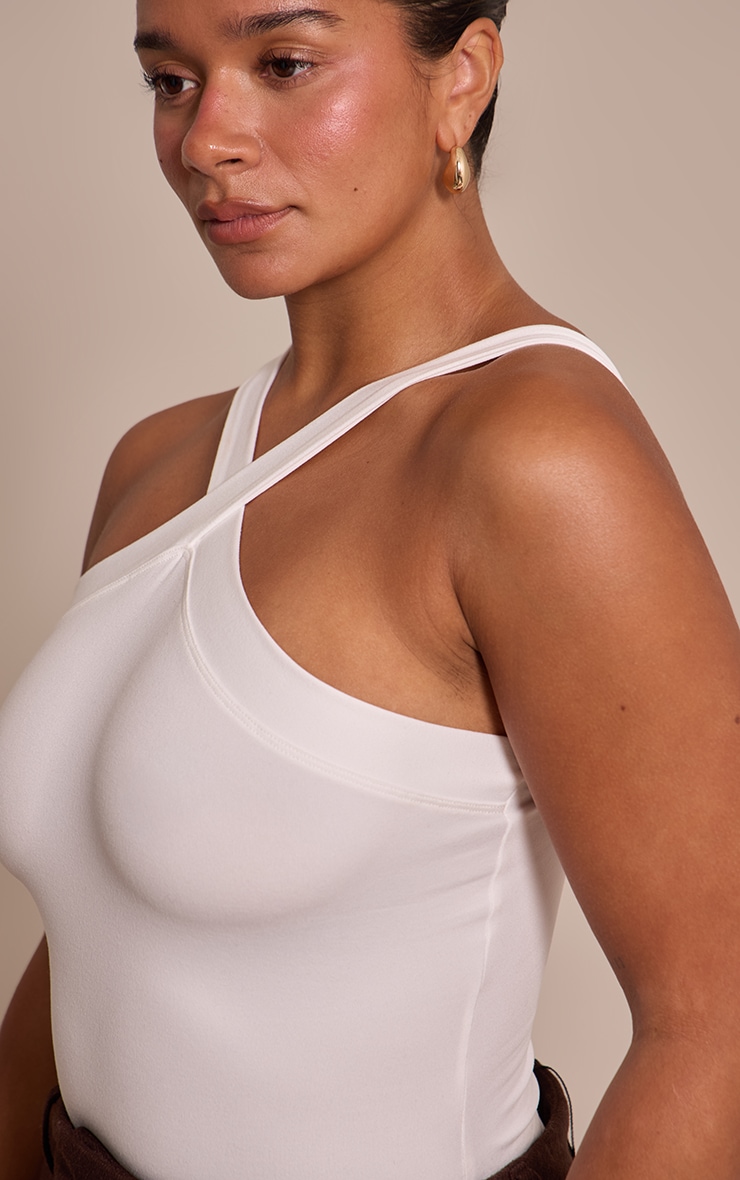 Body Sculpt Blanc à Épaules Croisées image 4