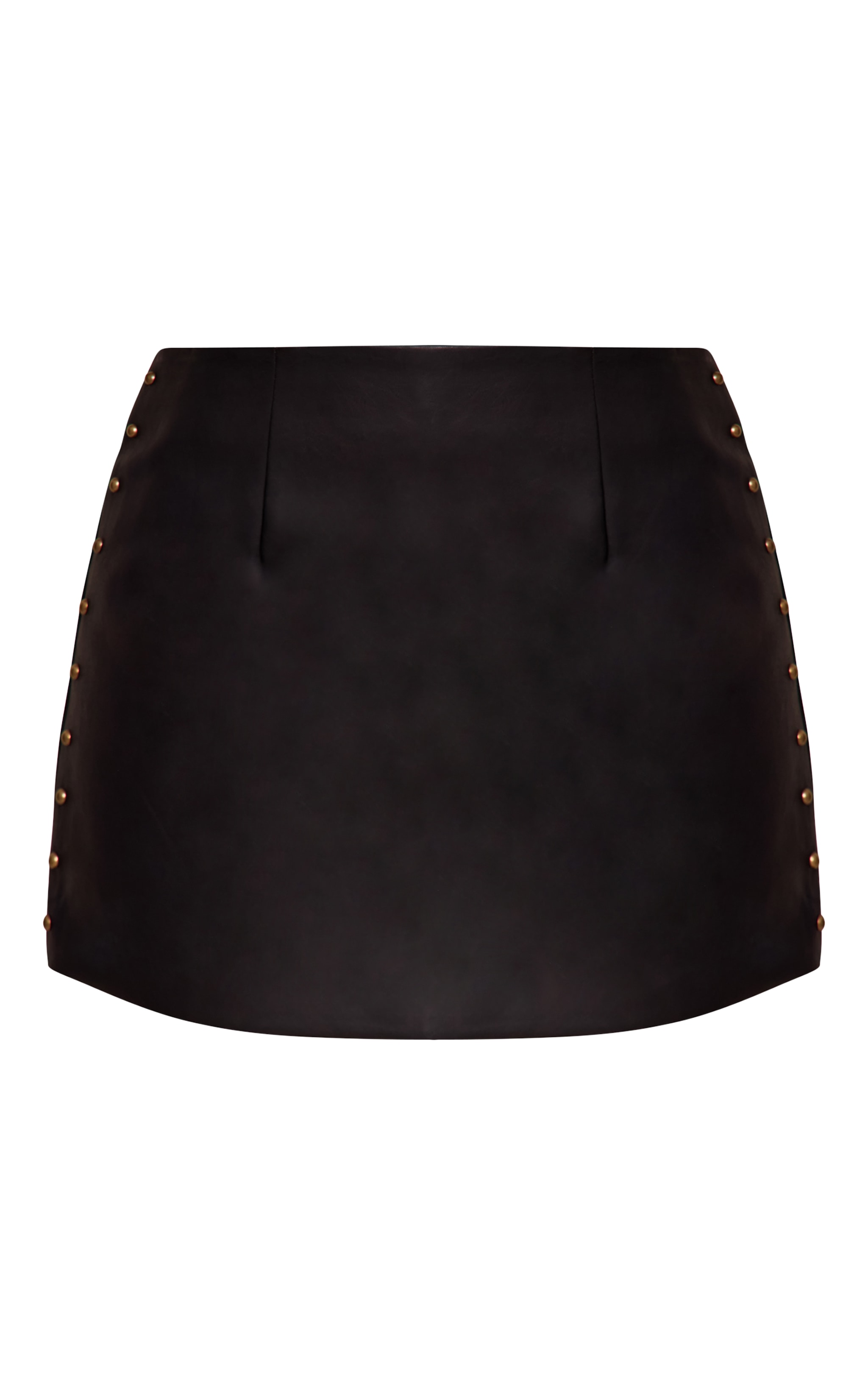 Petite Black Stud Detail Mini Skirt image 6
