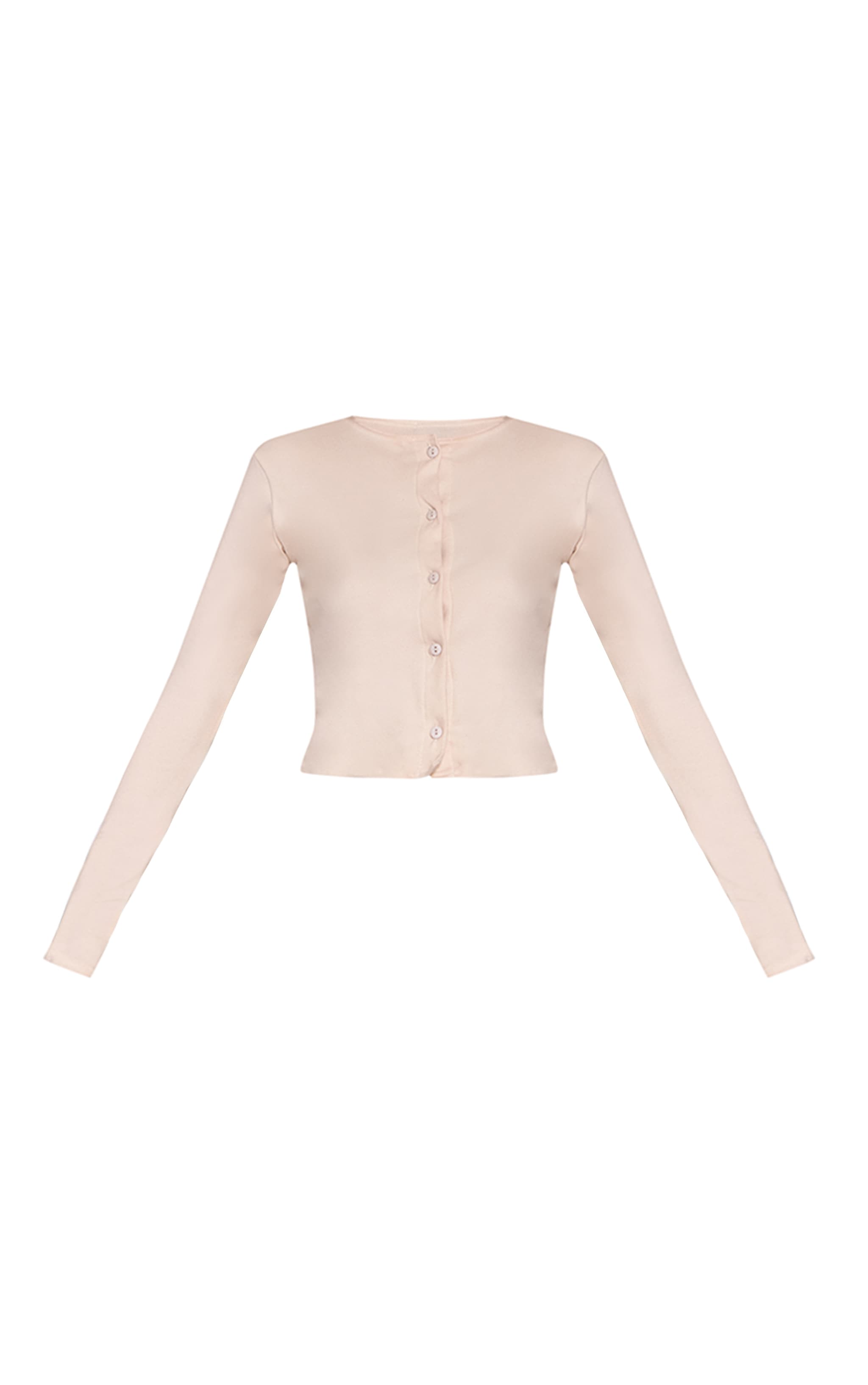Cream Soft Touch Button Up Cardigan image 5