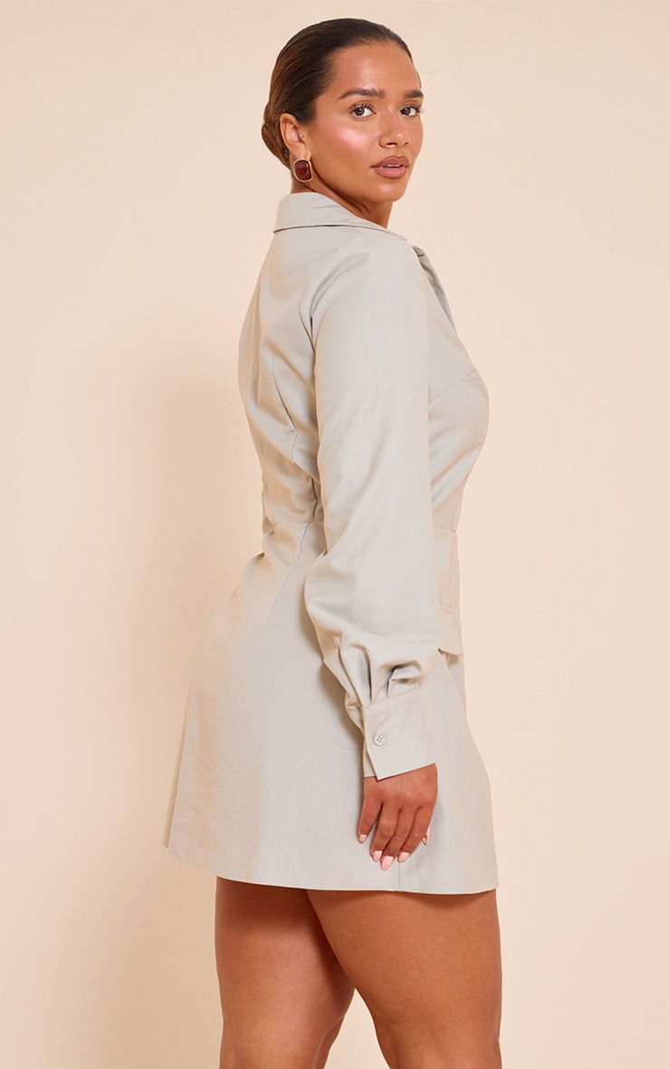 Shape Grey Tailored A-line Shirt Dress image 2