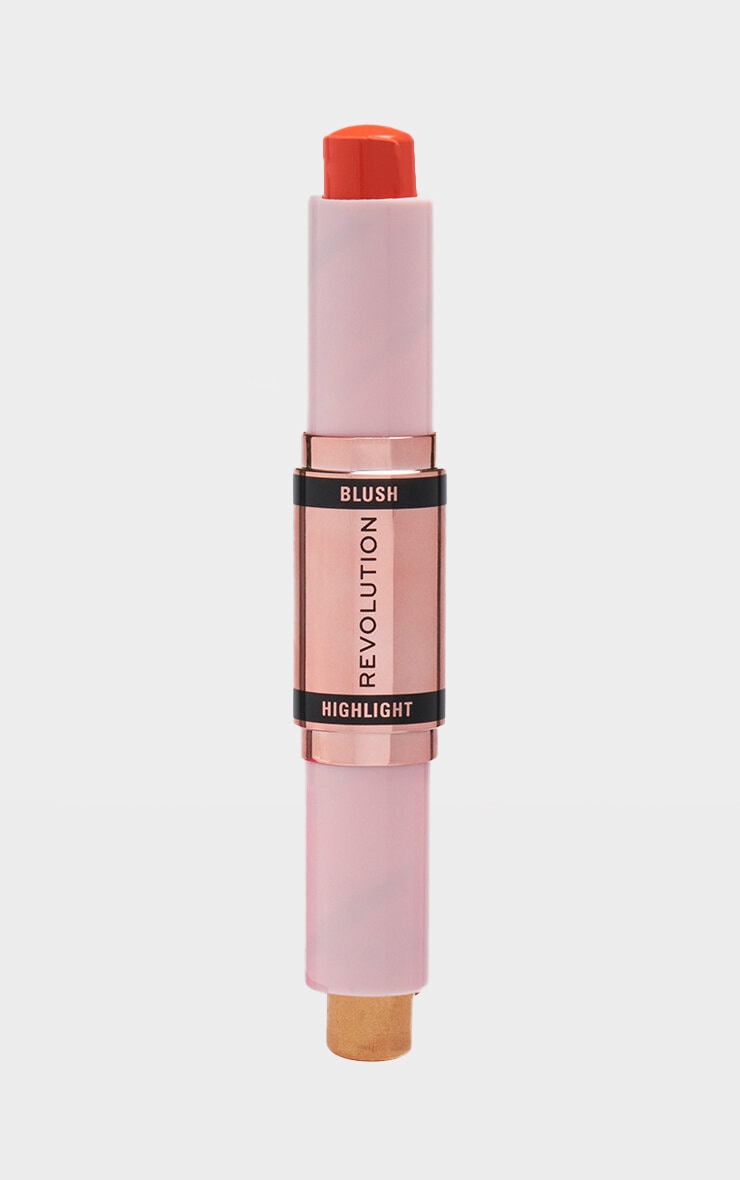 Revolution Blush & Highlight Stick Coral Dew image 1