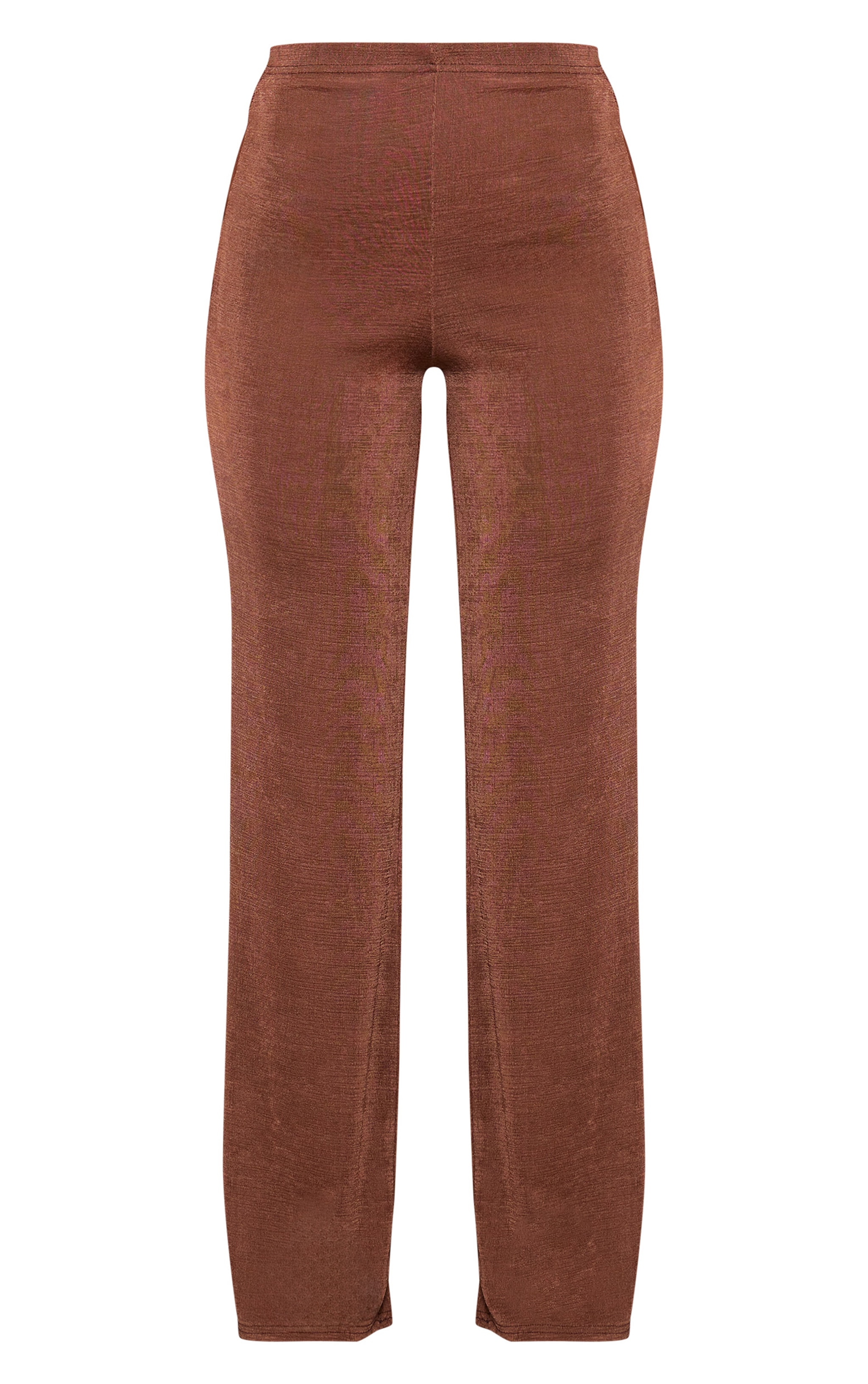 Pantalon moulant large en acétate chocolat image 5