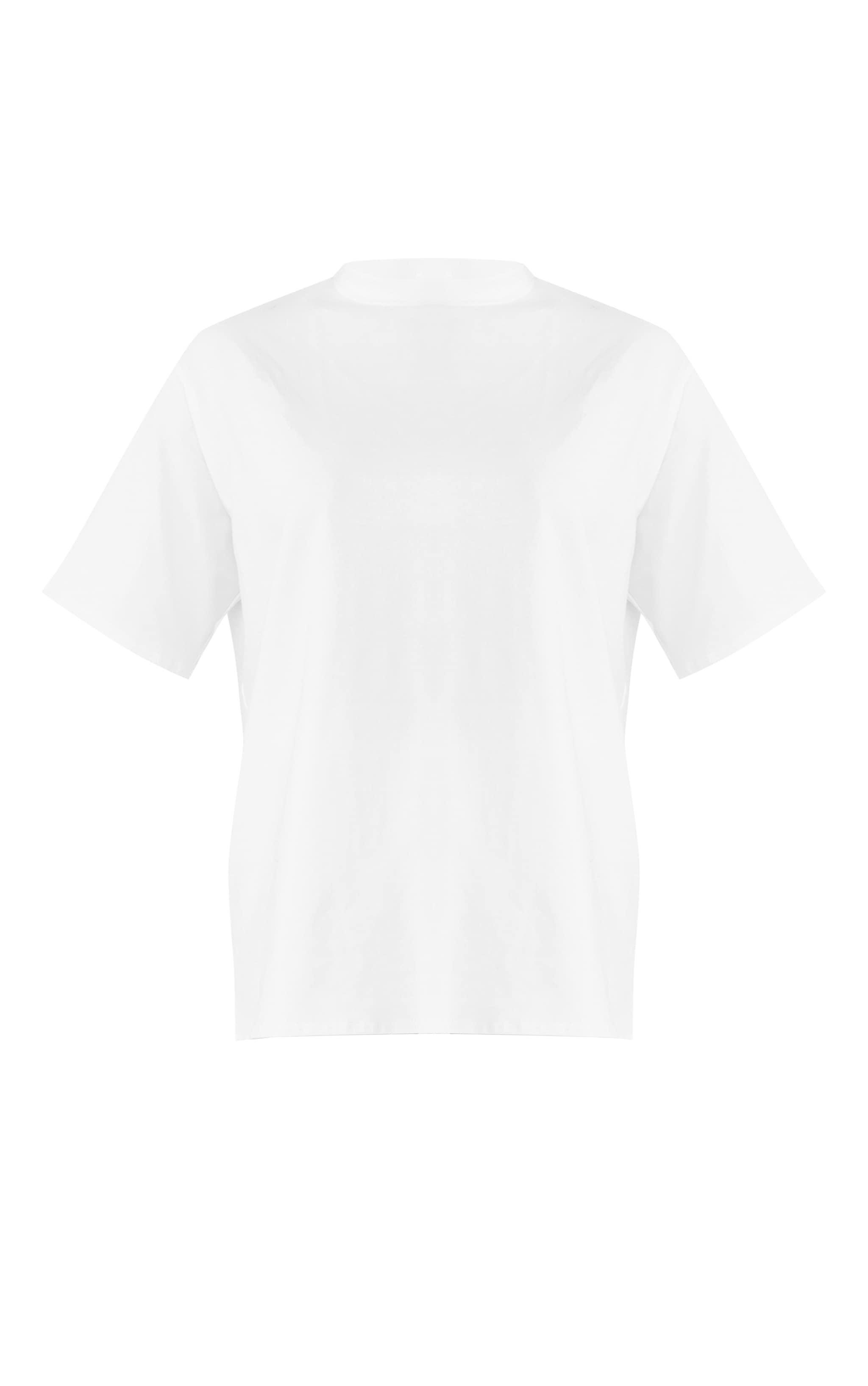 White Cotton Basic Oversized T-shirt image 5