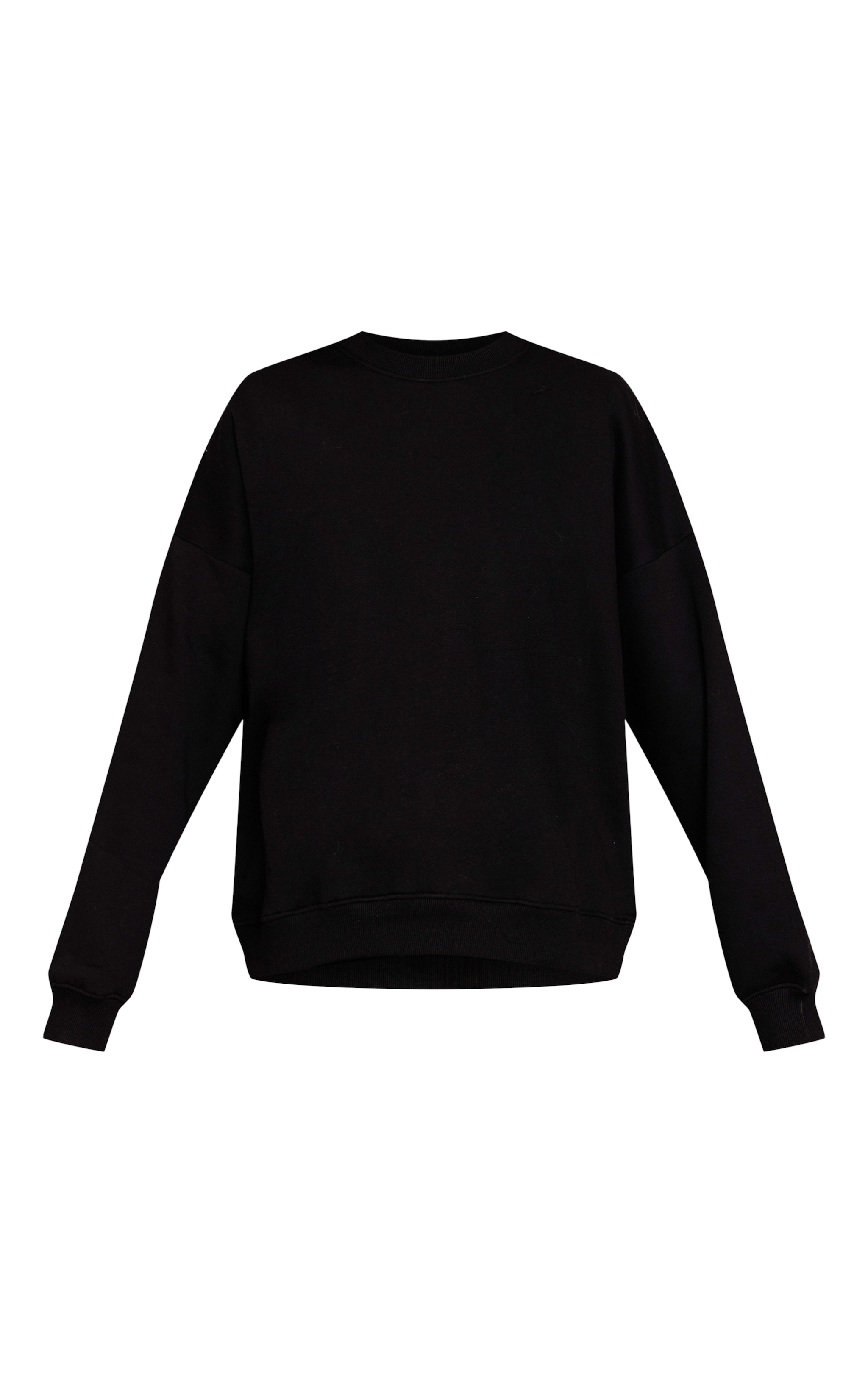 Black Oversized Sweat Tracksuit Set image 5