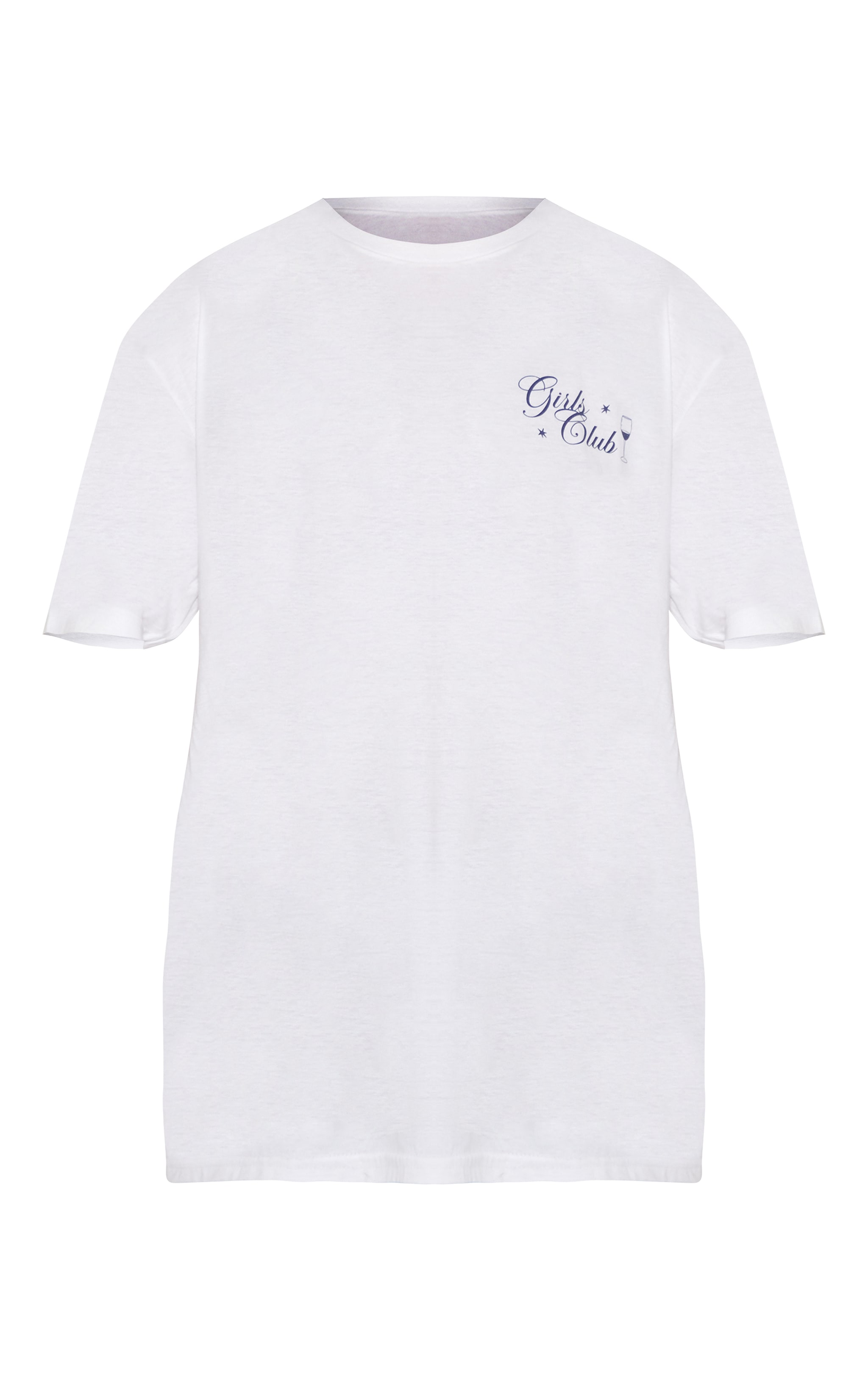 White Wine Night Graphic Oversized T-shirt image 5