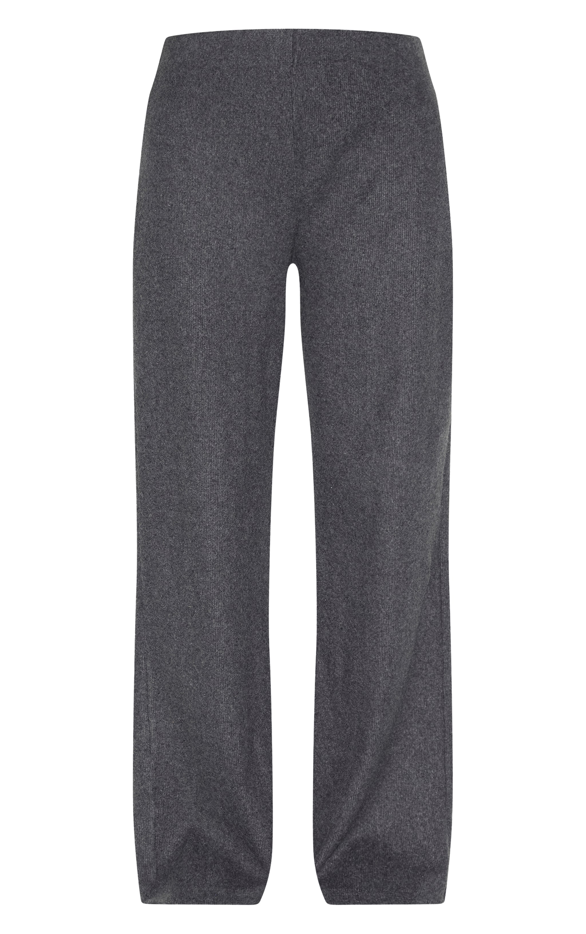 Pantalon droit côtelé brossé gris foncé à taille basse image 5