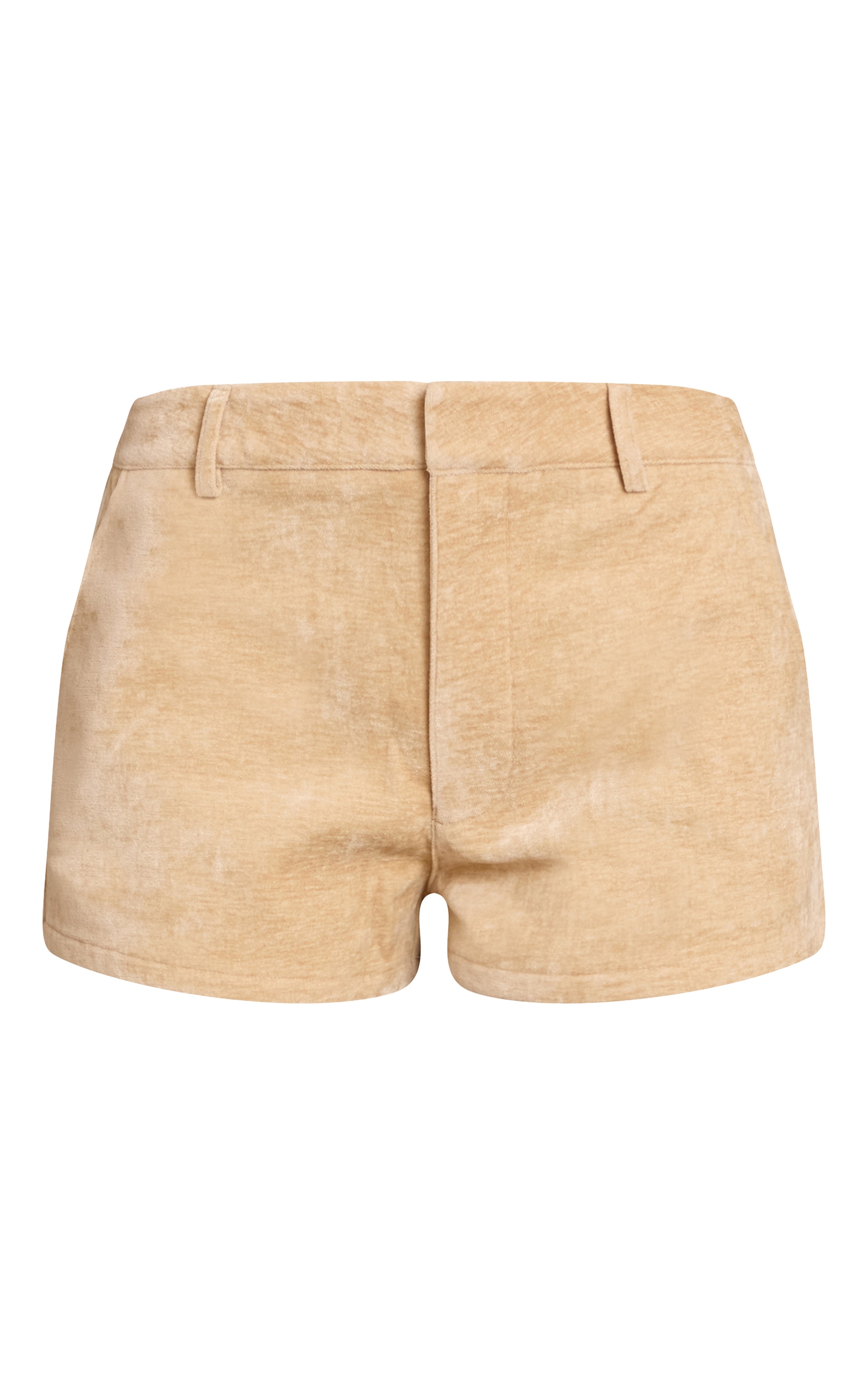 Camel Velour Micro Hot Pants image 6