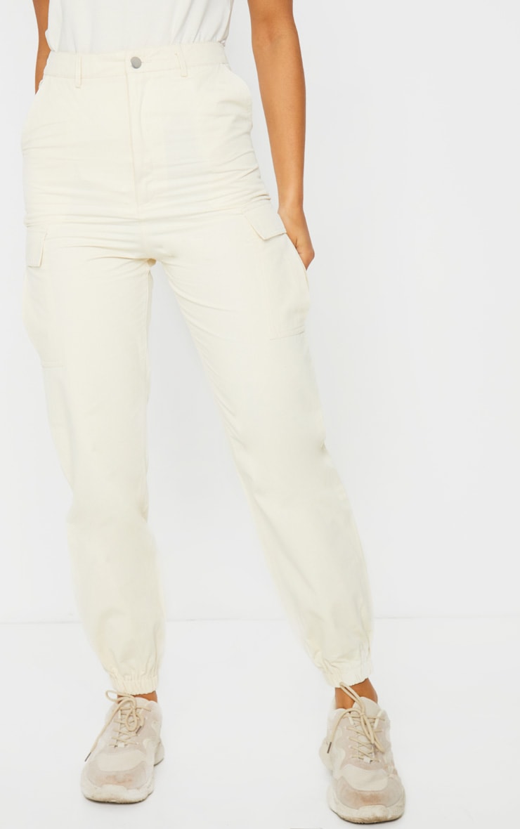 Pantalon cargo creme Clearance