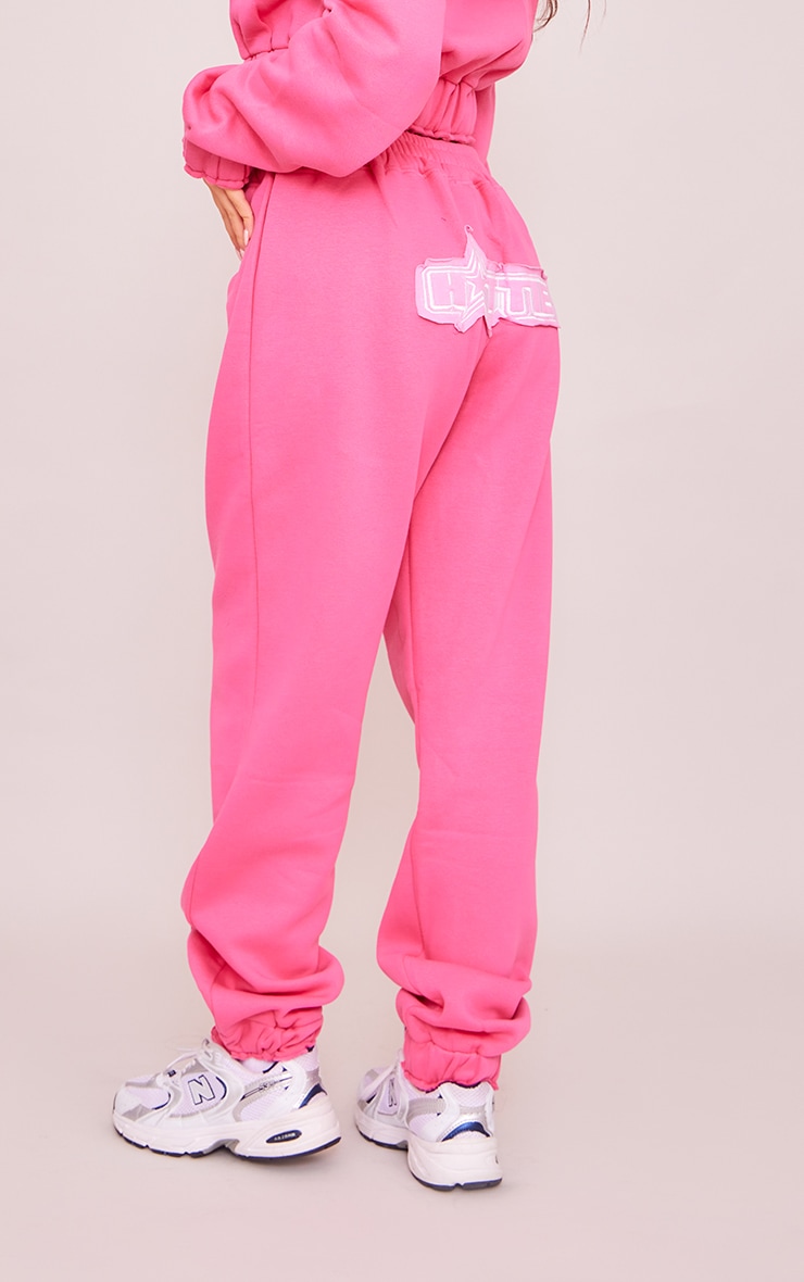  Pink Hottie Applique Oversized Cuffed Sweatpants image 1