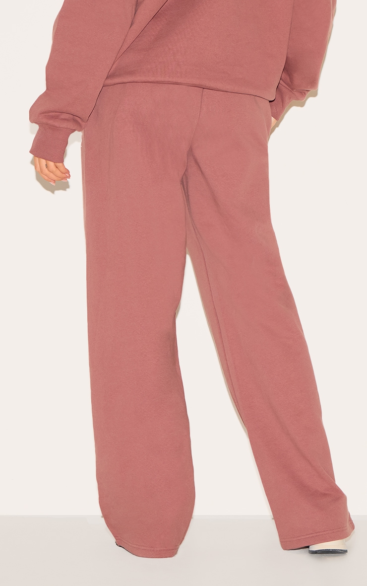 Mauve Healthy Body & Mind Premium Embroidered Oversized Wide Leg Sweatpants image 3