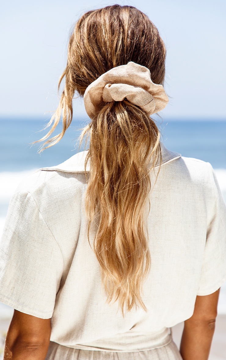 Sand Hessian Scrunchie image 1