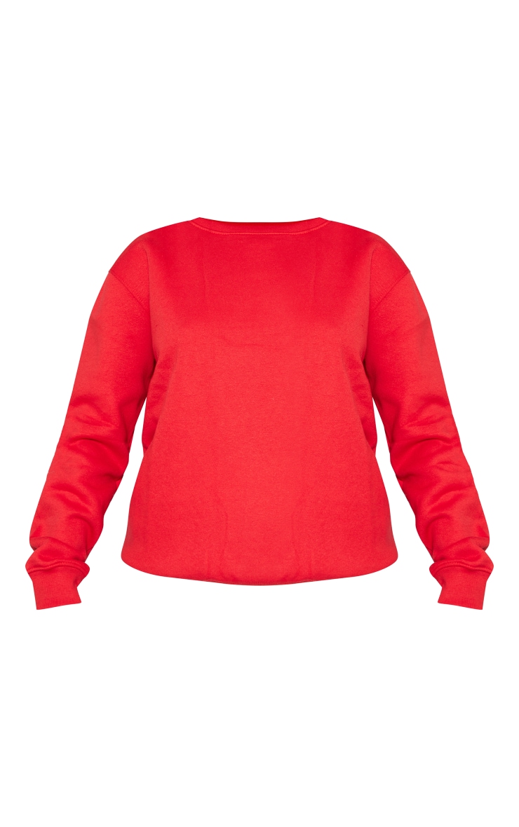 Sweat oversize rouge vif classique image 5