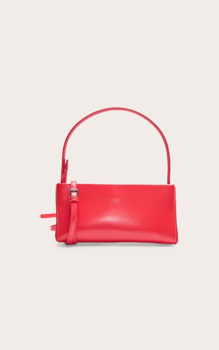 Sac à main fin rouge vif image 2