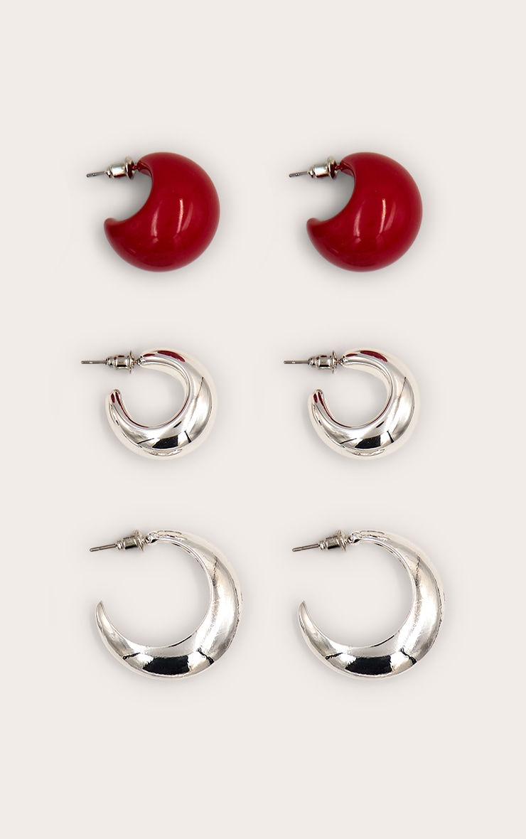 Silver Statement Hoop Earring Multi-Pack image 2