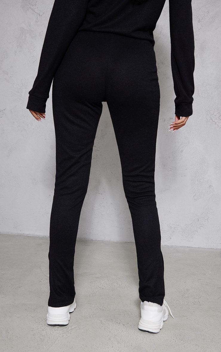 Tall Black Casual Flared Trousers image 3